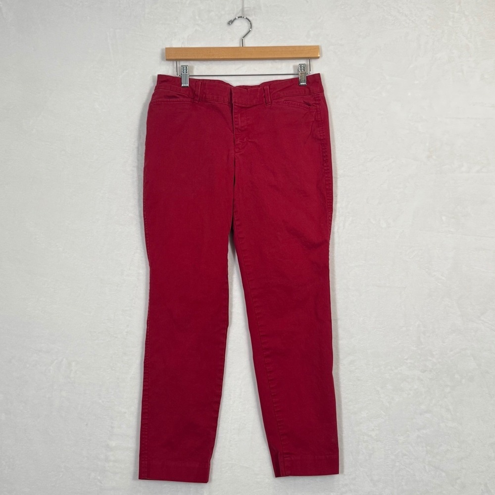 Old Navy Red Pixie Chino Pants 8 Regular